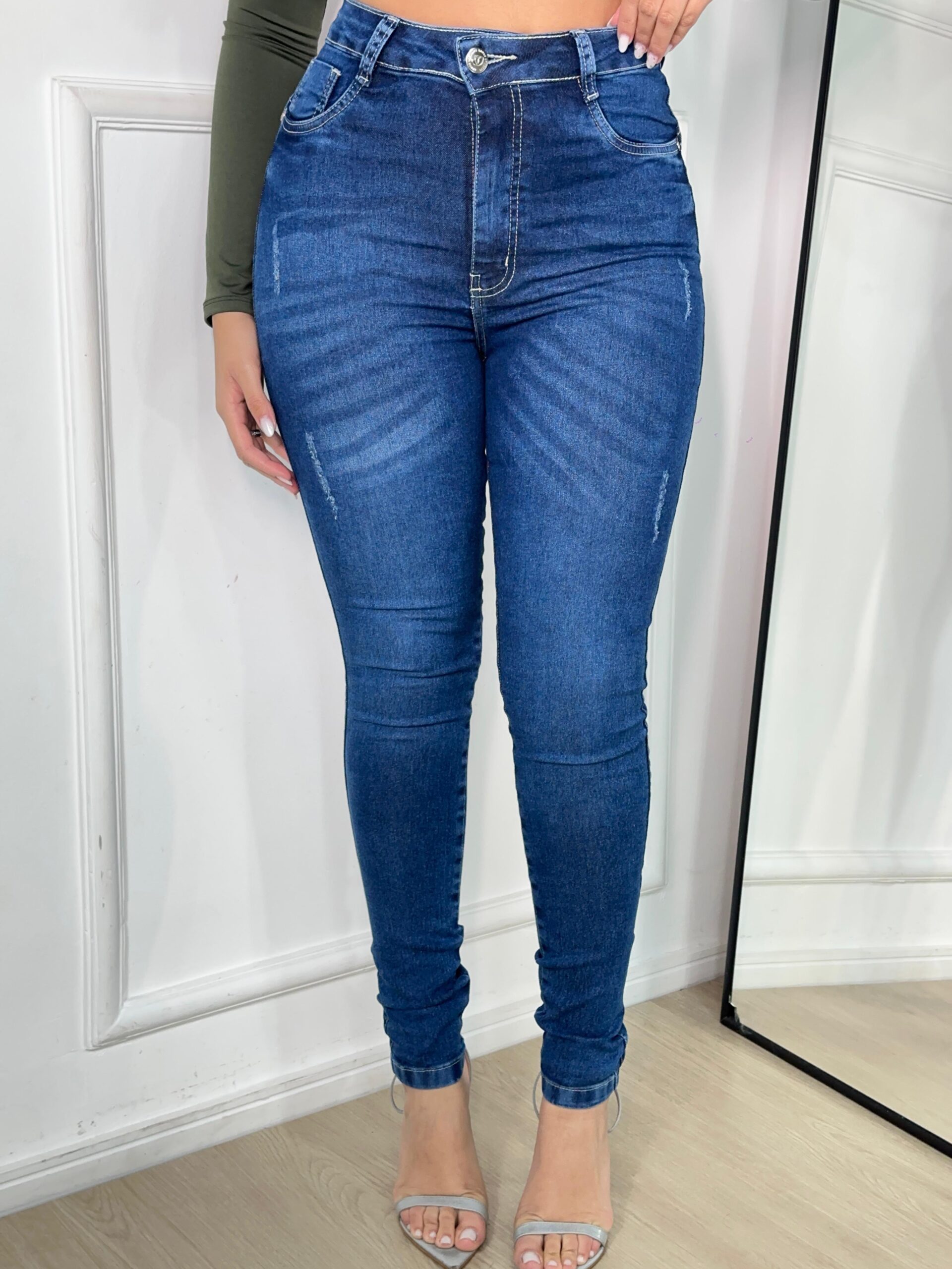 Calça Jeans Cintura Alta Premium Slim - Imagem 4